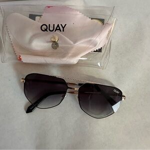 Quay Australia Gold and Black Sunglasses